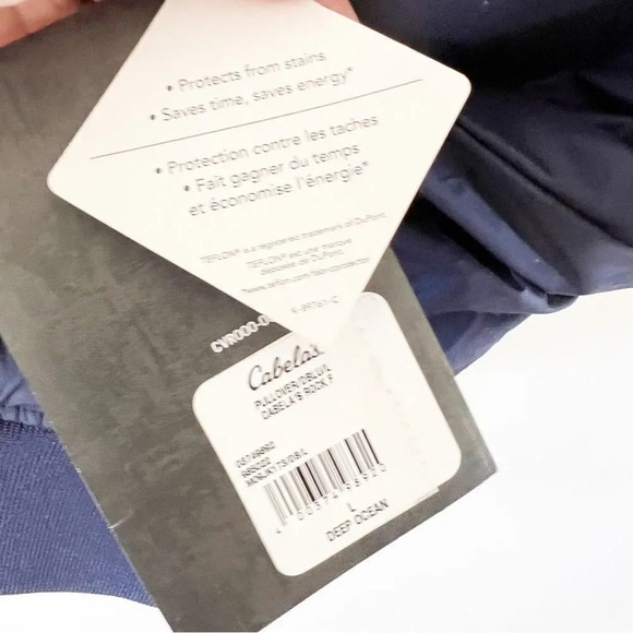 Cabela’s Navy Blue Long Sleeve Pullover Jacket‎ Size Large Teflon Protected New! - Picture 4 of 8